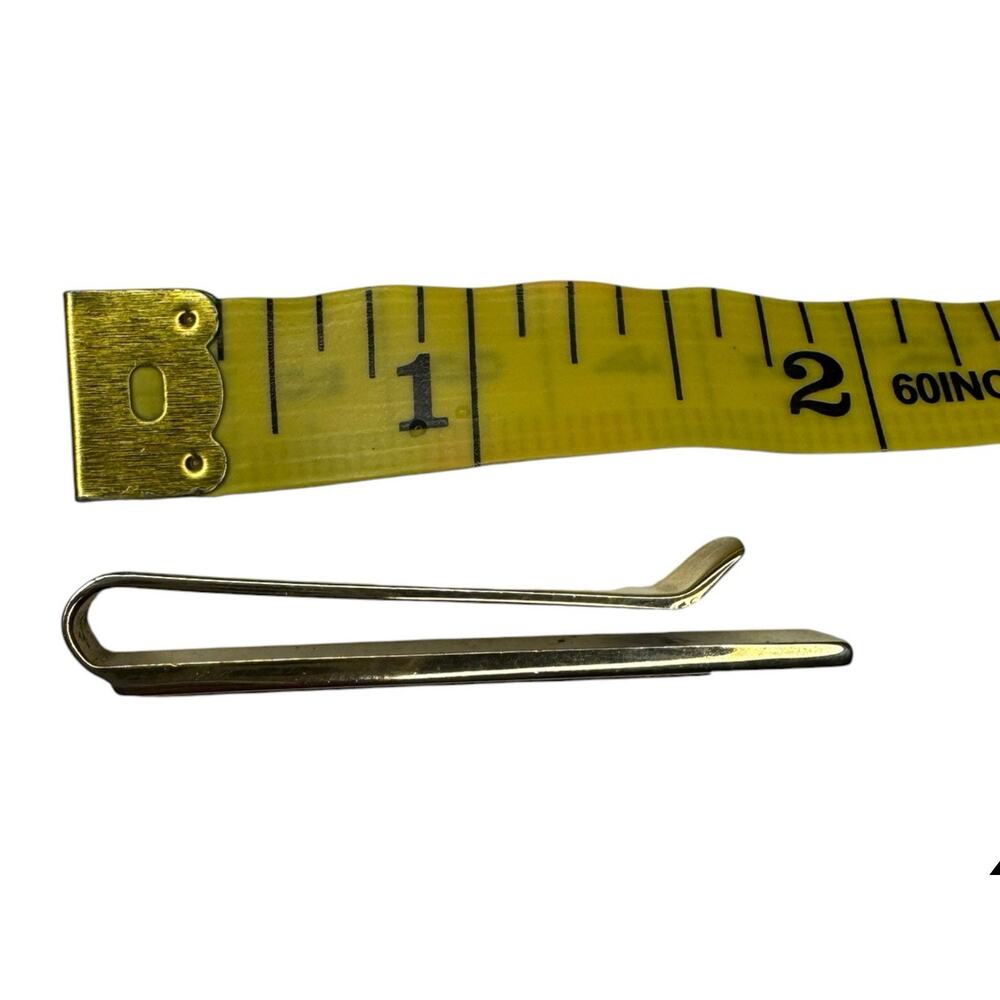 Christian Dior Vintage Gold Plated Red Enamel Slim Tie Bar Money Clip - Picture 7 of 10